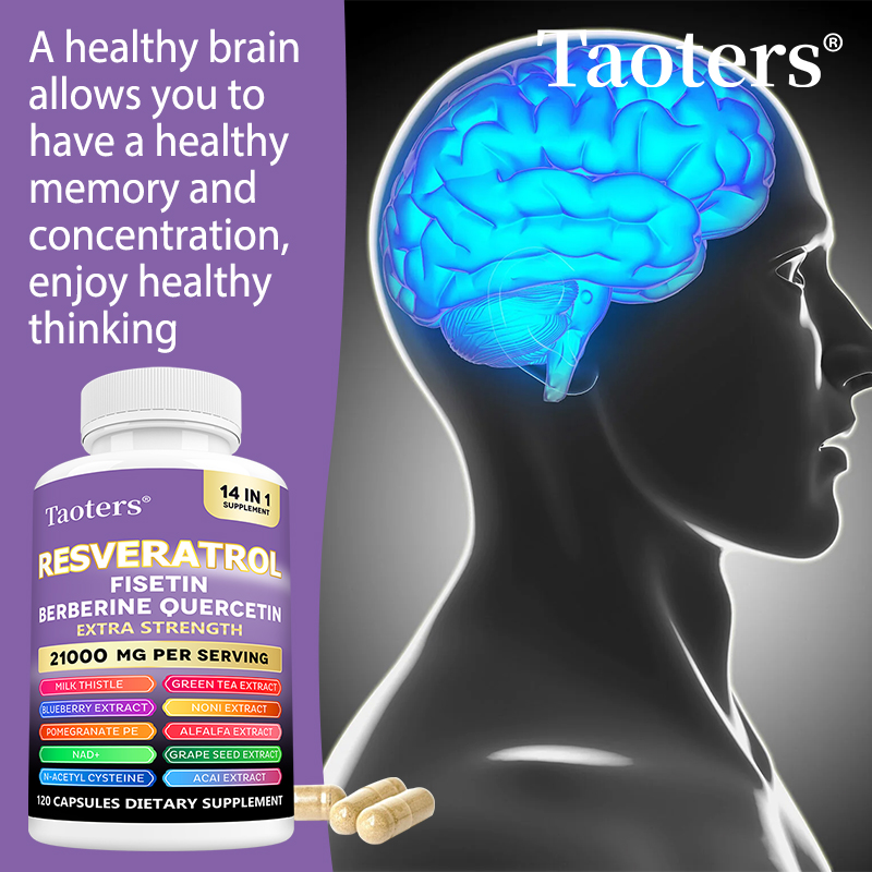 Resveratrol Capsule Anti Aging - Resveratrol Supplement with Nad+, Berberine -