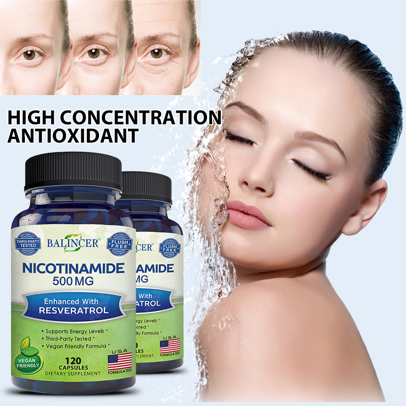 Resveratrol Capsule Anti Aging - Nicotinamide with Resveratrol - Vitamin B3