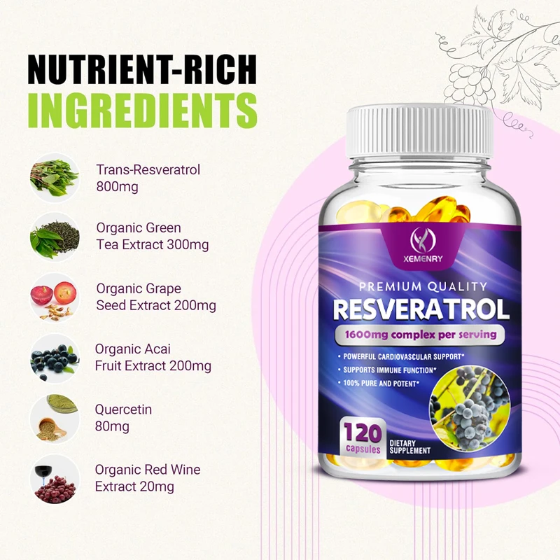 Resveratrol Capsules - Support - Resveratrol Capsule Anti Aging recension och pris