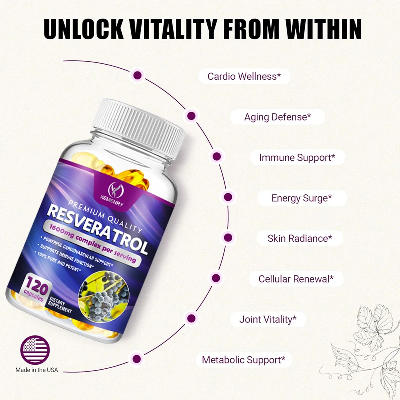 Resveratrol Capsules - Support - Resveratrol Capsule Anti Aging recension och pris