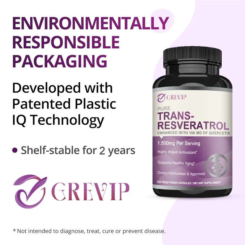 Trans-Resveratrol 1500mg - Pot - Resveratrol Capsule Anti Aging recension och pris