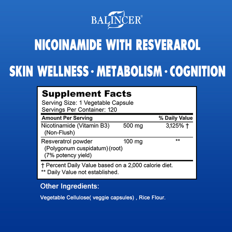Nicotinamide with Resveratrol  - Resveratrol Capsule Anti Aging recension och pris