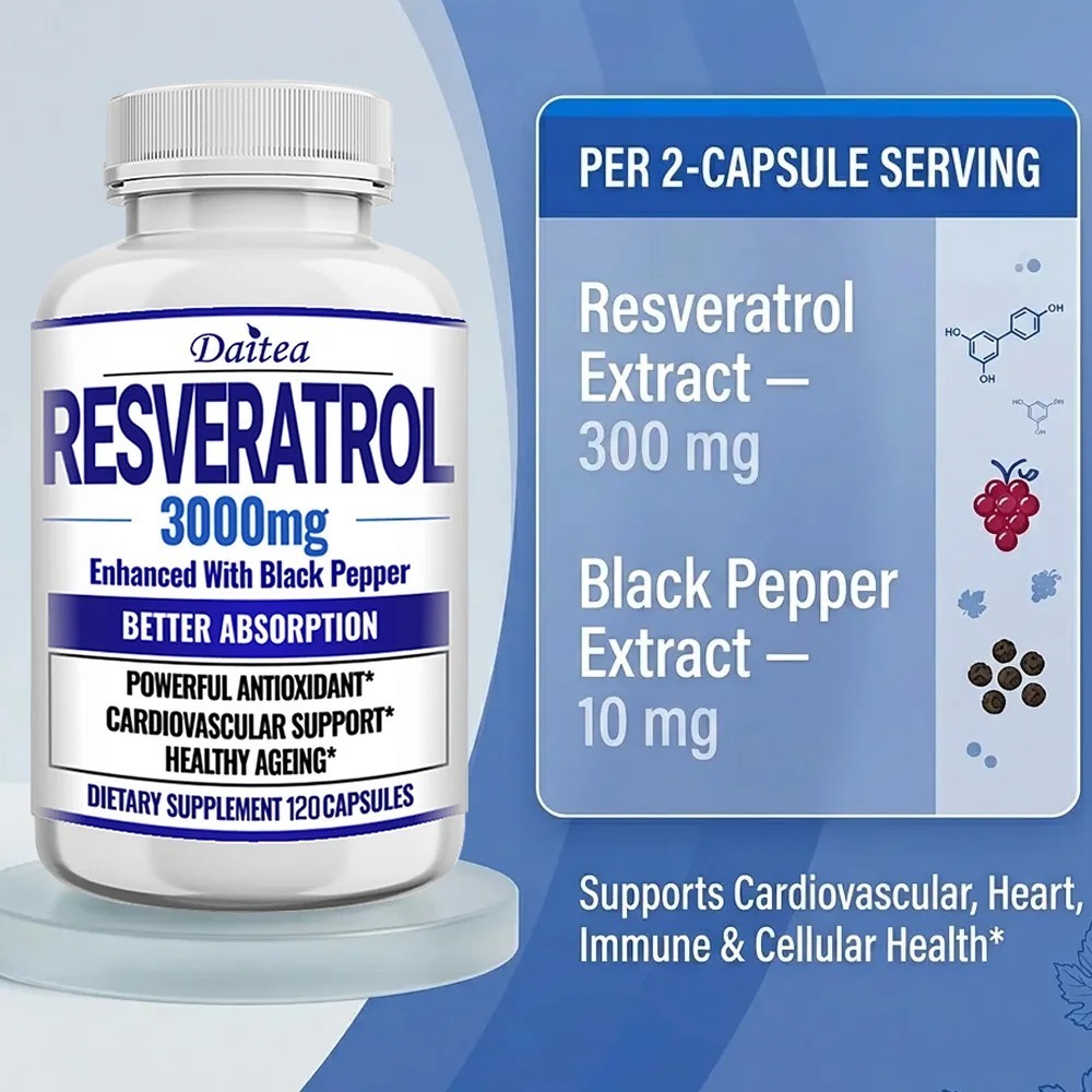 Resveratrol Supplement Capsule - Resveratrol Capsule Anti Aging recension och pris