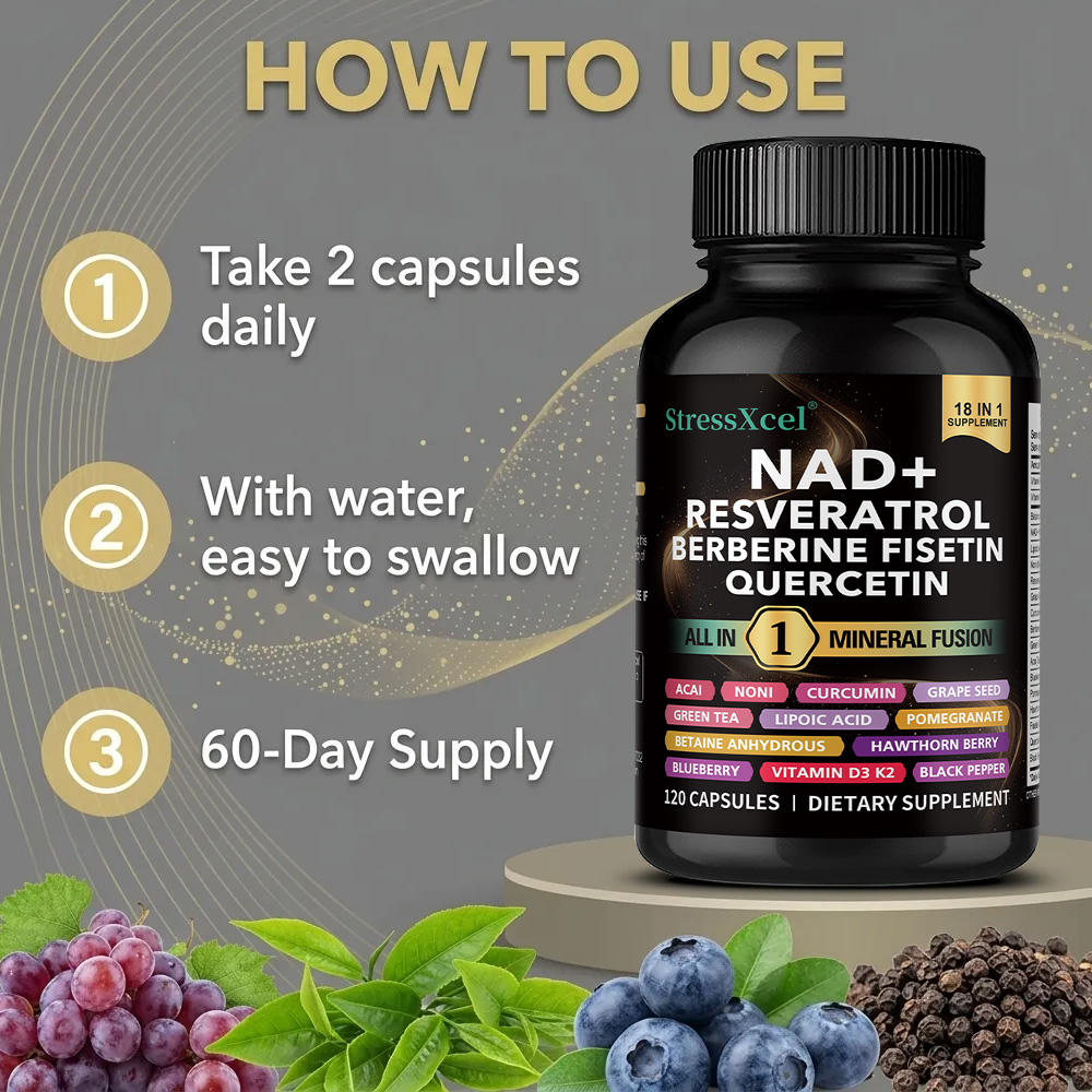 NAD+ Supplement with Resveratr - Resveratrol Capsule Anti Aging recension och pris