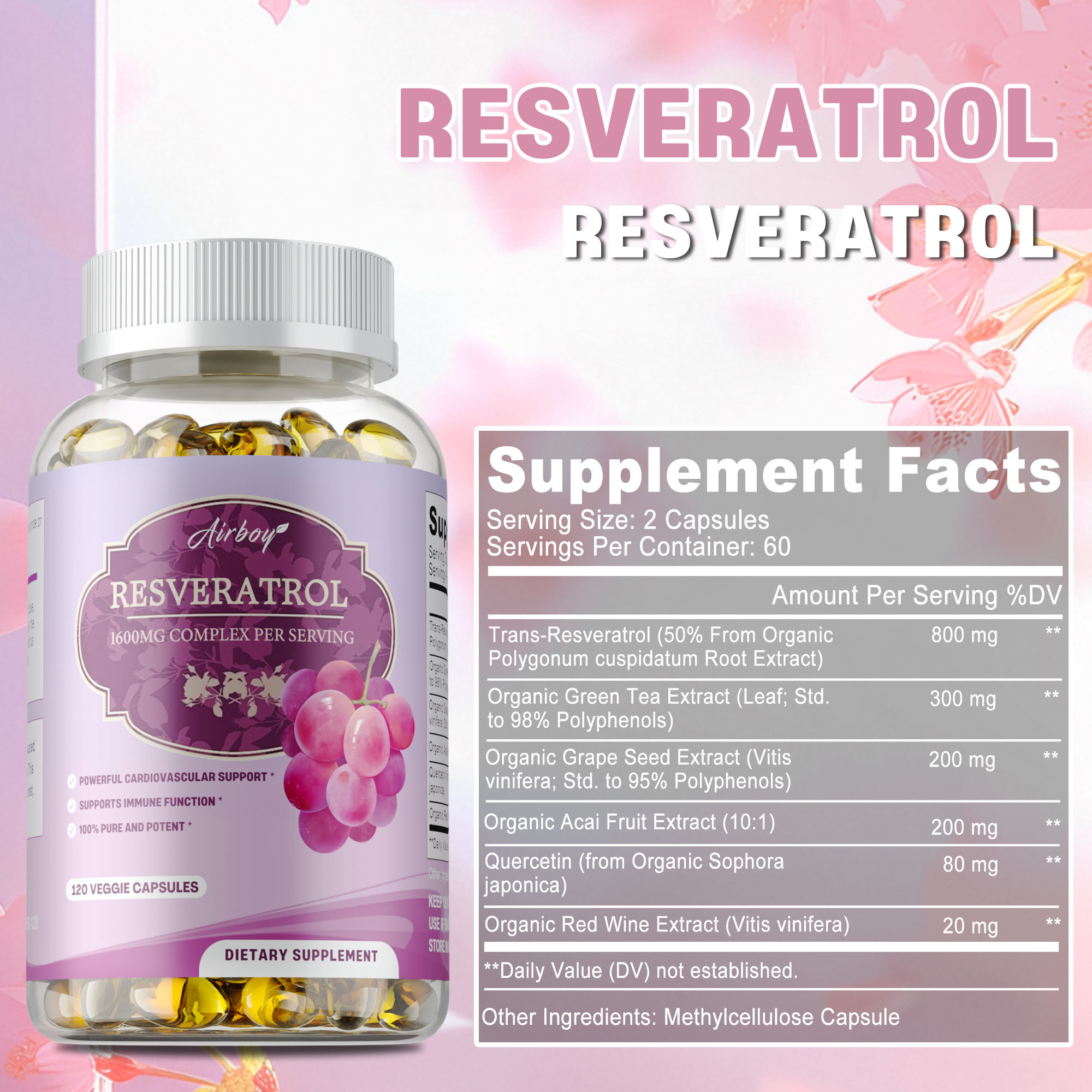 Resveratrol Capsules - Enhance - Resveratrol Capsule Anti Aging recension och pris