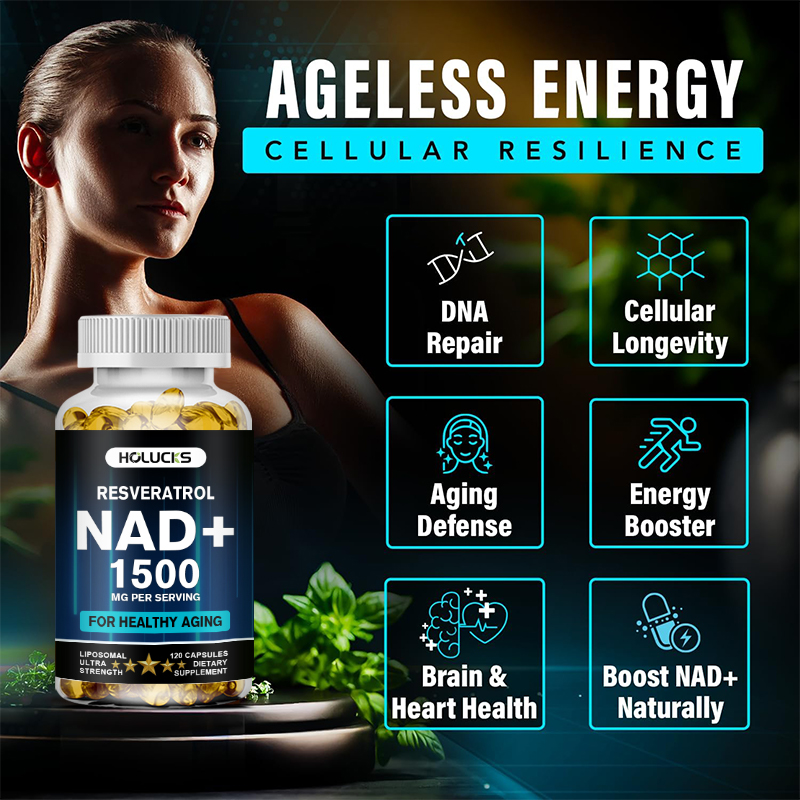 HOLUCKS NAD+ Capsules, with NA - Resveratrol Capsule Anti Aging recension och pris